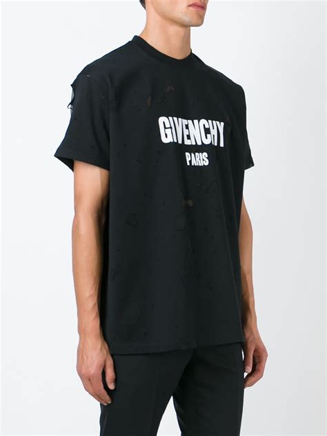 givenchy mens tshirts|givenchy distressed t shirt.